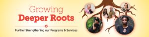 A banner style image reading growing deeper roots as a subsection header.